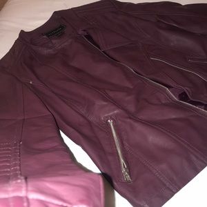 Purple leather jacket